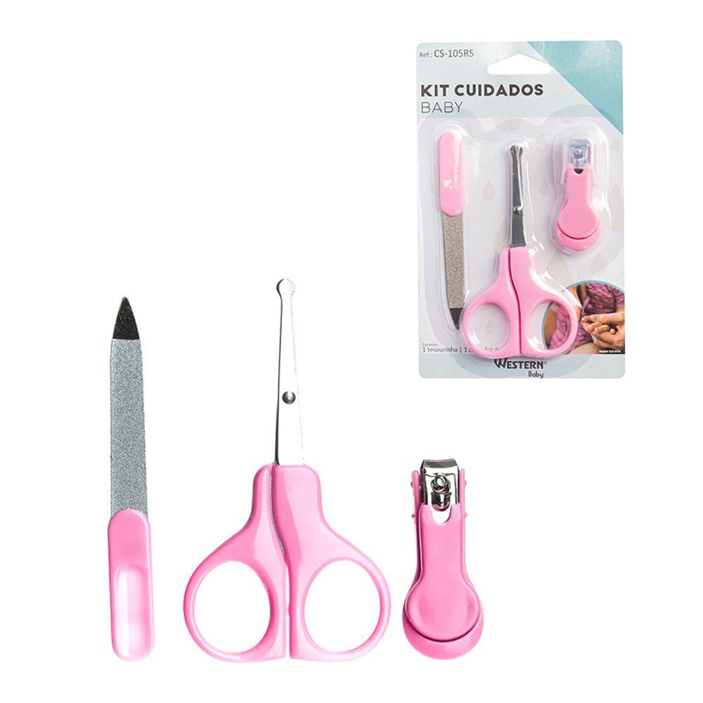 Kit Cuidados Baby 3 Peças Rosa Western - 1
