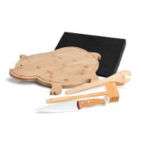 Conjunto Para Cozinha Em Bambu/Inox - 4 Pçs Welf - 1