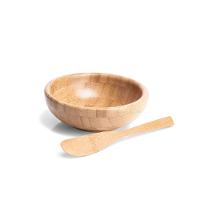 Cumbuca Em Bambu Com Espátula 14Cm - 200Ml Welf - 1