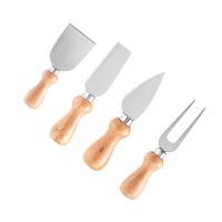 Conjunto para Queijo Inox/Madeira - 4 Peças - 1