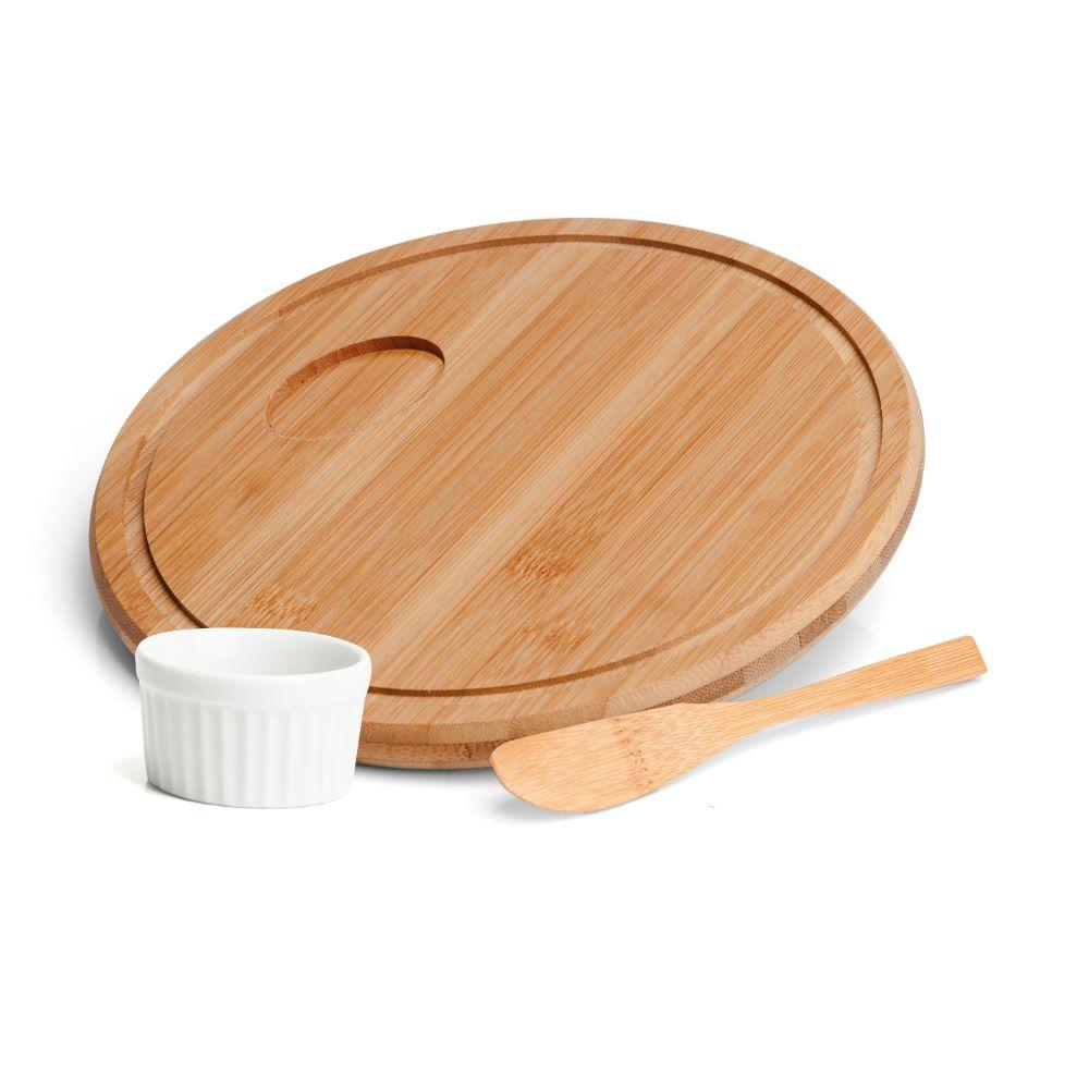 Conjunto Para Petiscos Em Bambu - 3 Pçs Welf - 1