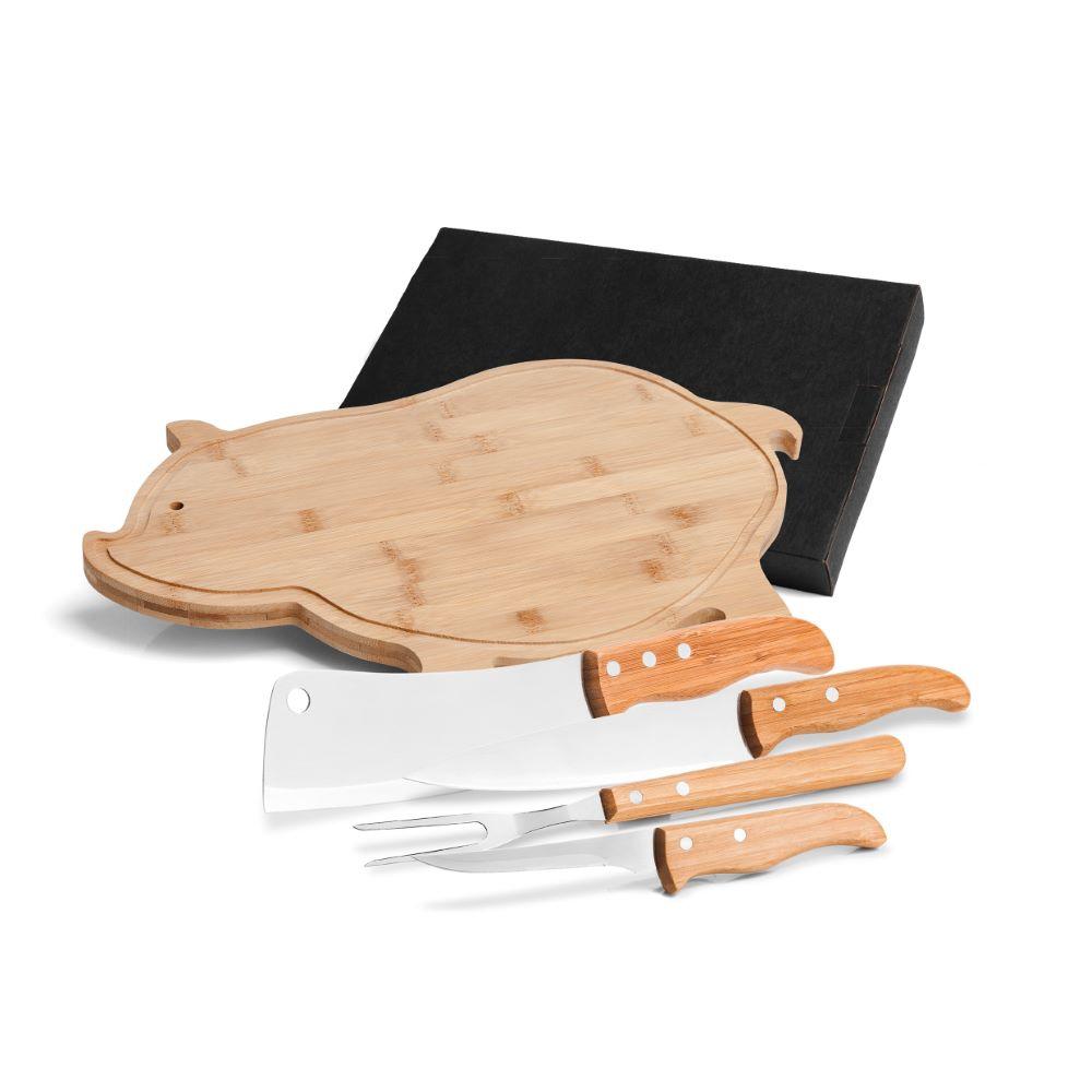 Conjunto Para Cozinha Em Bambu/Inox - 5 Pçs Welf - 1