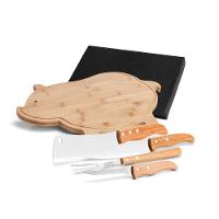 Conjunto Para Cozinha Em Bambu/Inox - 5 Pçs Welf - 1