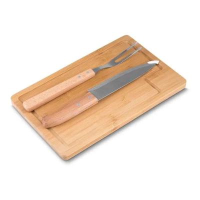 Kit Para Churrasco Em Bambu/Inox - 3 Pçs Welf