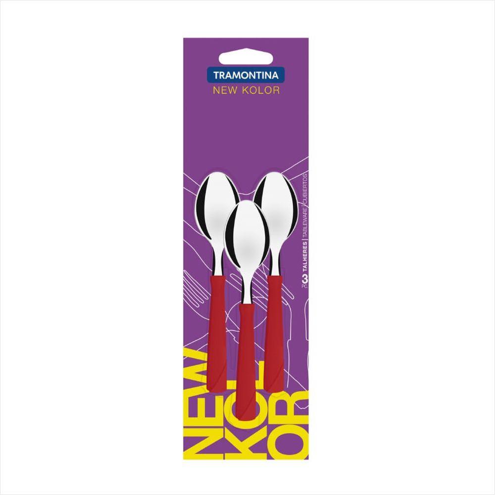 Conjunto de Colheres para Chá Tramontina New Kolor Vermelho - 2