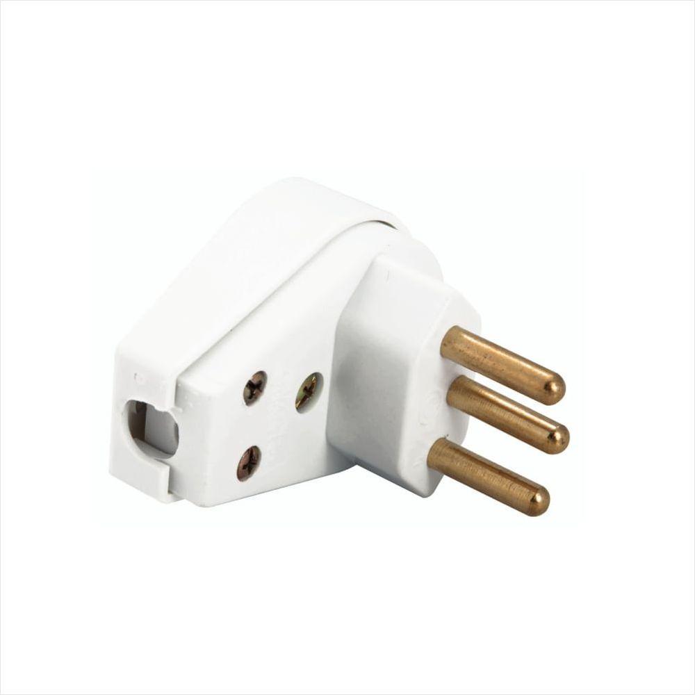 Plugue Angular 2P+T 20 A 250 V Branco Tramontina - 1