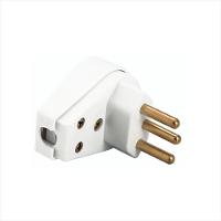 Plugue Angular 2P+T 20 A 250 V Branco Tramontina - 1