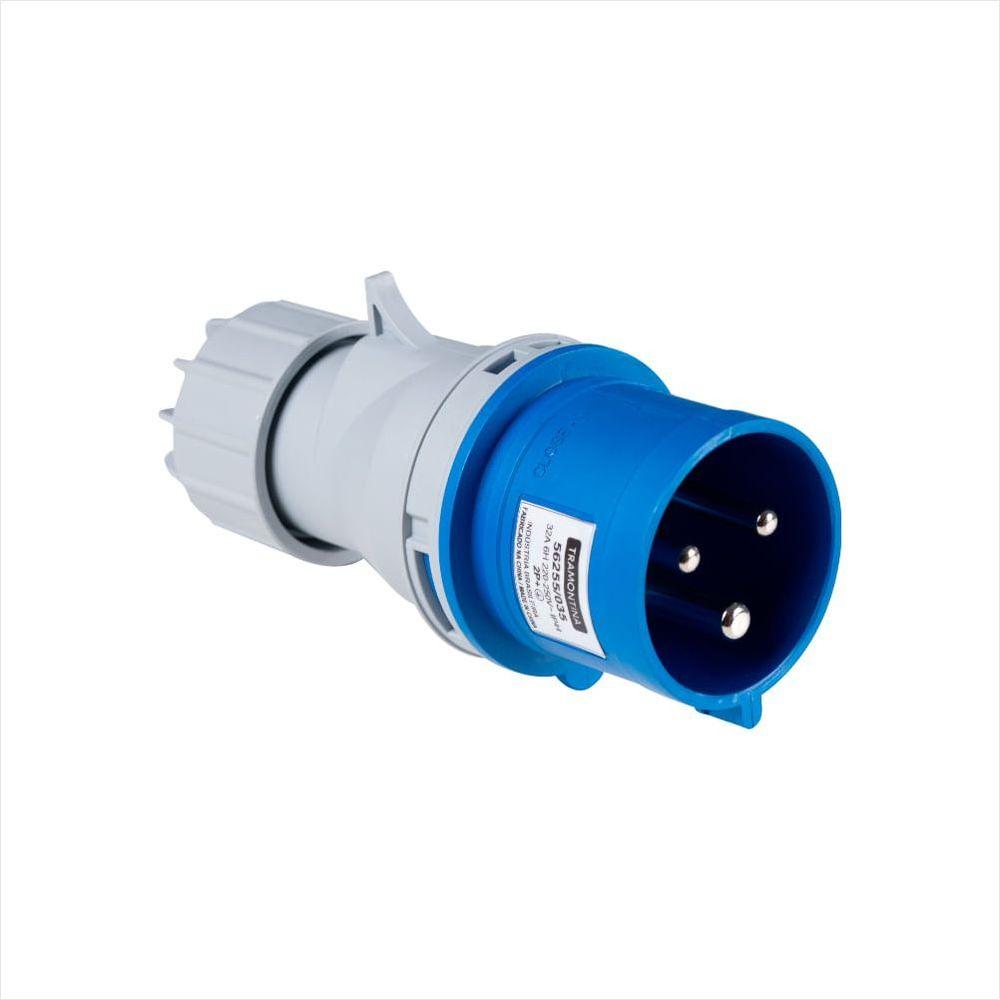 Plugue Móvel Industrial 2P+T 32 A 220-250 Vca 6 H Tramontina - 1