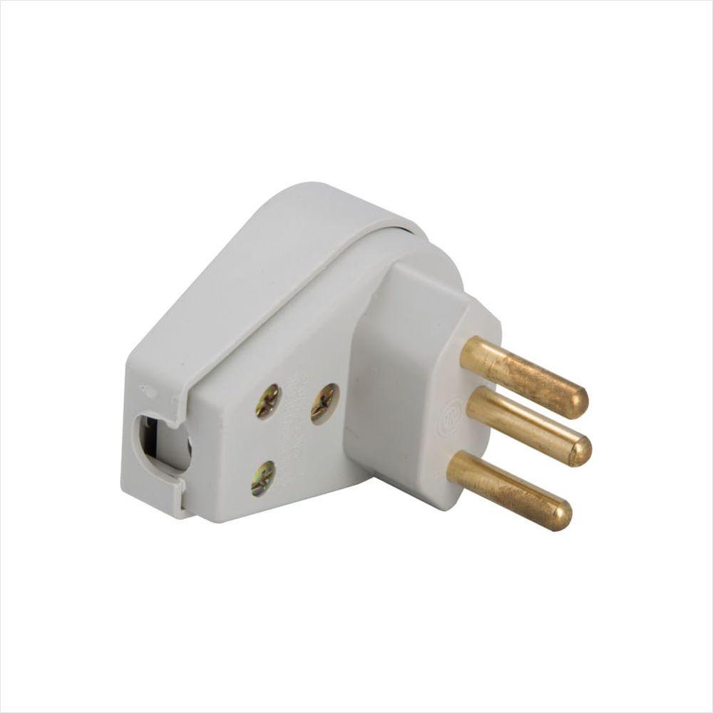 Plugue Angular 2P+T 250 V 20 A Tramontina Cinza - 1