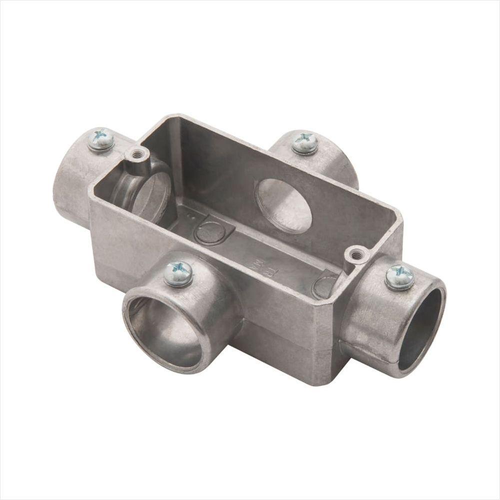 Condulete Tipo X 3/4 Fixo Tramontina sem Rosca e sem Pintura - 1