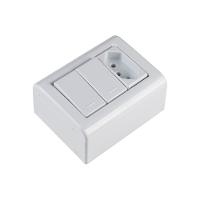 Caixa de Sobrepor com 2 Interruptores Simples 10 A 250 V e 1 Tomada 2P+T 10 A 250 V Tramontina - 2