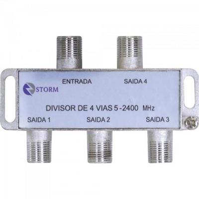 Divisor Satélite 1/4 5-2400 MHz Storm pacote Com 10