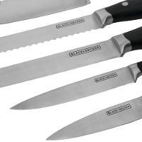 Jogo de Facas 6 Peças Cepo Forgemaster Pro Aço Forjado Black&Decker - 3