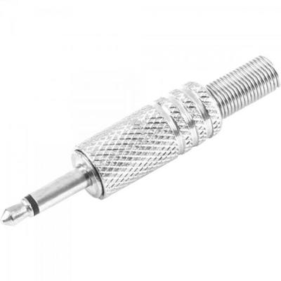 Plug P2 Mono Níquel Com Mola PGPD0005 Prata Storm pacote Com 50