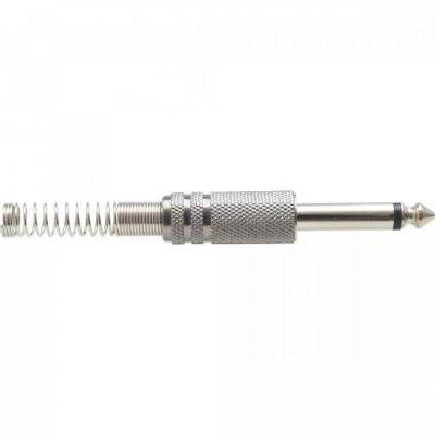 Plug P10 Mono Metal Niquelado Com Mola Genérico Storm pacote Com 50