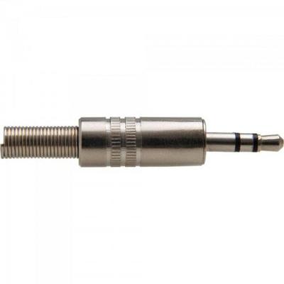 Plug P2 Estéreo de Metal Com Mola PGPD0004 Níquel Storm pacote Com 50