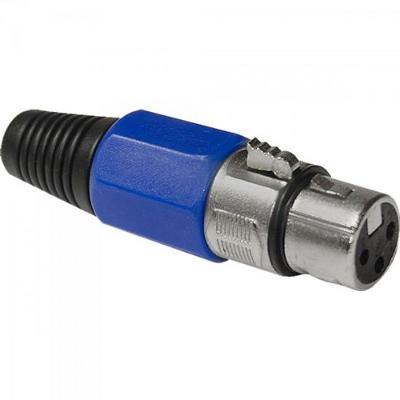 Conector Canon Fêmea Plástico JCCN0006 Azul Storm pacote Com 5
