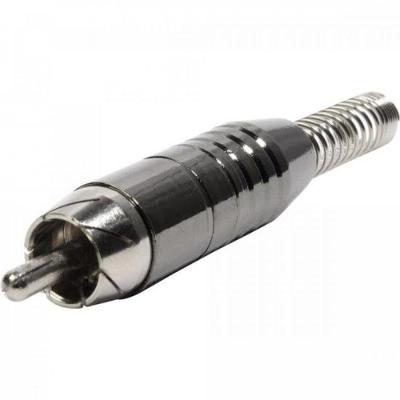 Plug RCA Com Mola 6mm Niquel PGRC0026 Storm pacote Com 10