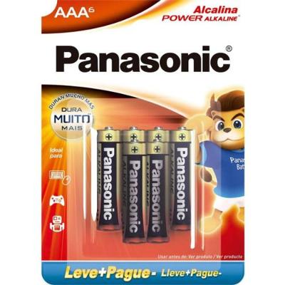 Pilha Alcalina 1,5V AAA LR03 (Com6 Pilhas) PanasonicCAR / 6