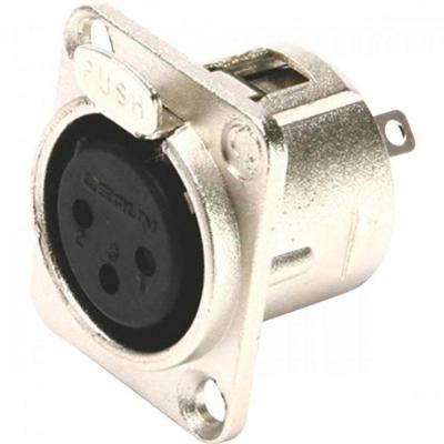 Conector Cannon Fêmea 3 Polos para Painel Metal JCCN0018 Storm pacote Com 5