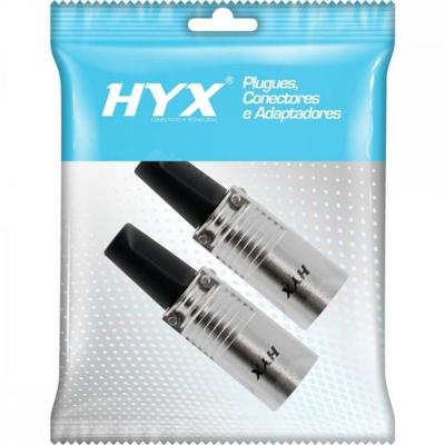 Conector XLR Macho 3 Pólos Niquelado HX028M HYXPCT / 2
