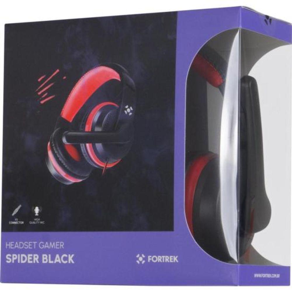 Headset Gamer Fortrek Spider Black P3 Preto/Vermelho - 10