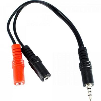 Cabo P2 4C para 2 X J2 Estéreo Níquel CBPD0026 Preto Storm pacote Com 10