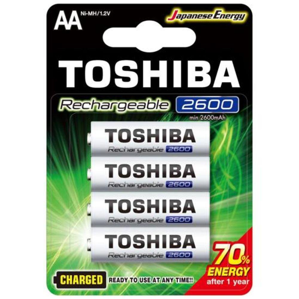 Pilha Recarregável AA 1,2v 2600mAh TNH6GAE (Com4 Pilhas) Toshiba - 1