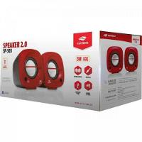 Caixa de Som C3Tech SP-303RD Multimídia 2.0 Vermelha - 3