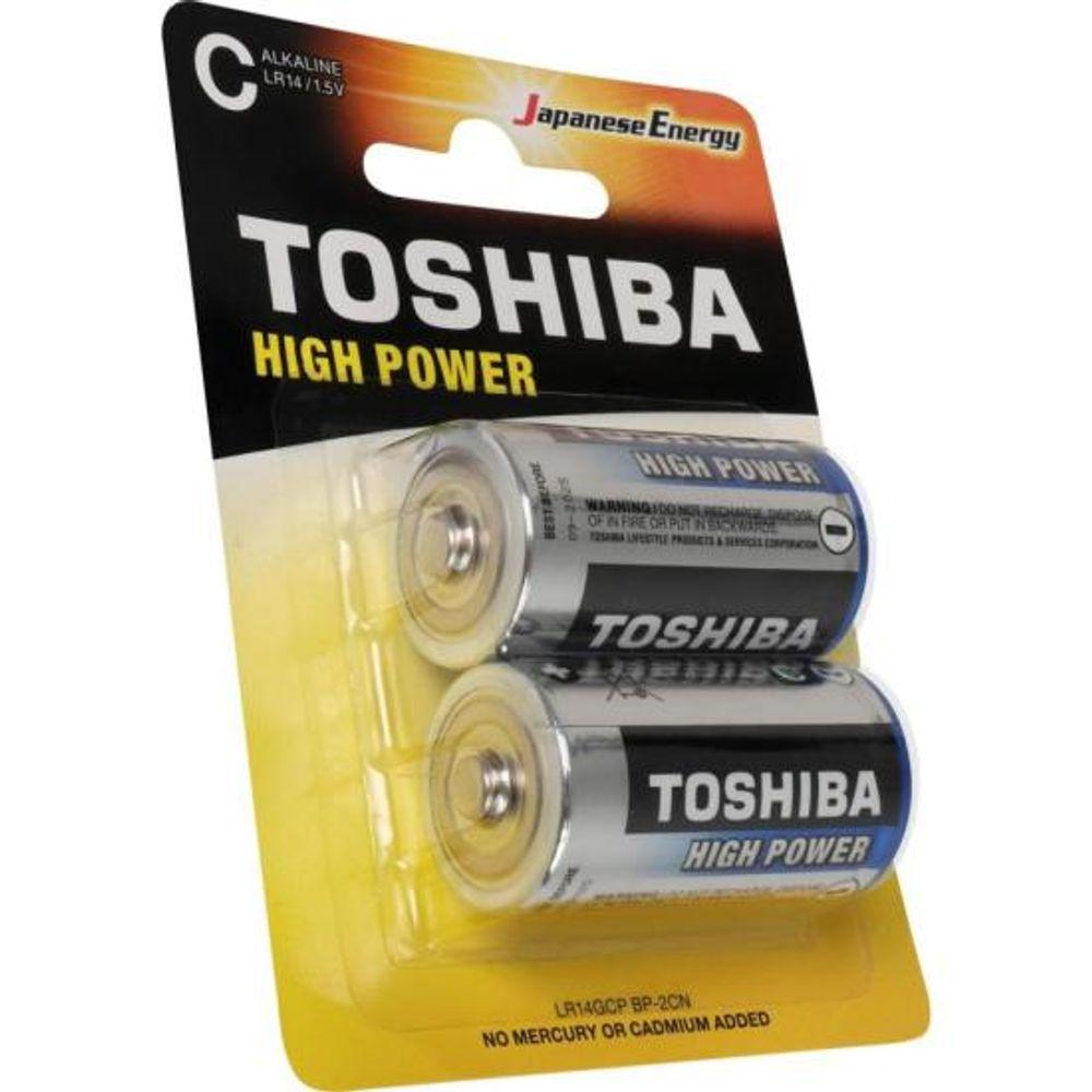 Pilha Alcalina C 1,5V LR14GCP (Com2 Pilhas) Toshiba - 2