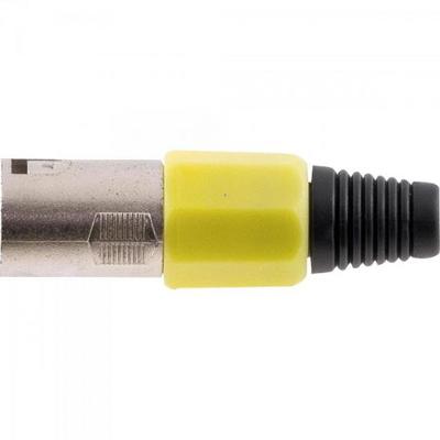 Conector Cannon XLR Macho PGCN0008 Plástico Amarelo Storm pacote Com 5