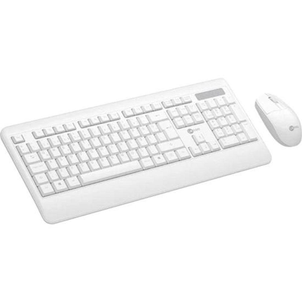 Kit Teclado e Mouse Sem Fio Lecoo KW202 Branco - 3
