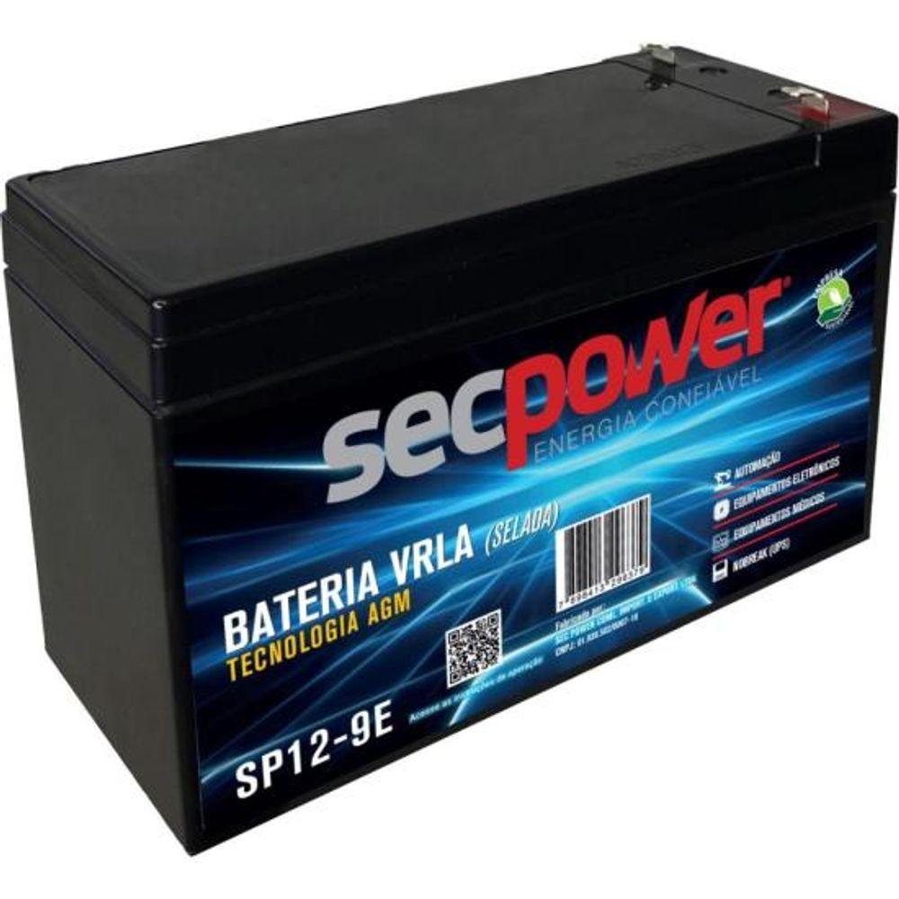 Bateria Selada 12V 9Ah SP12-9E SecPower - 1