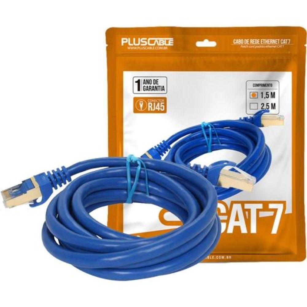 Patch Cord Cat7 1,5m Azul PlusCable - 1