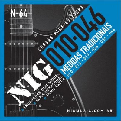 Encordoamento Para Guitarra .010 N64 NIG