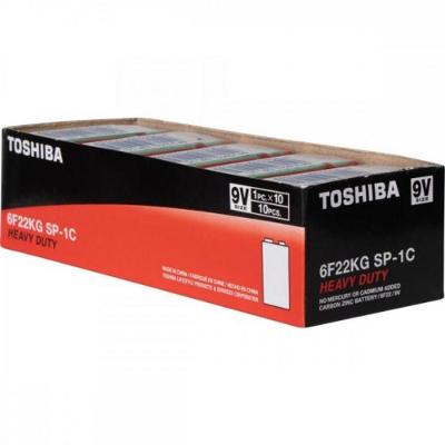 Bateria Zinco 9V 6F22KG (Com10 Baterias) ToshibaCXF / 10