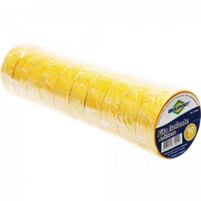 Fita Isolante Antichama 10MT BRASFORT Amarela 10 unidades