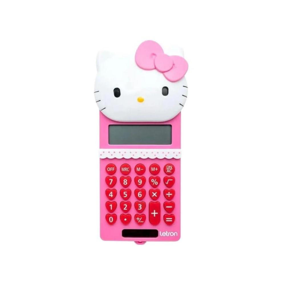 Calculadora Letron Hello Kitty 8 Dígitos Rosa - 1