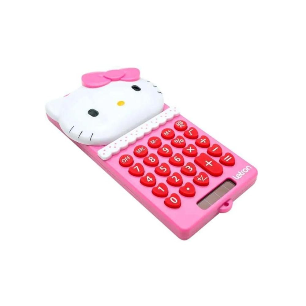 Calculadora Letron Hello Kitty 8 Dígitos Rosa - 2