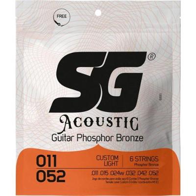 Encordoamento Para Violão em Aço .011 Custom Light Phosphor Bronze SG