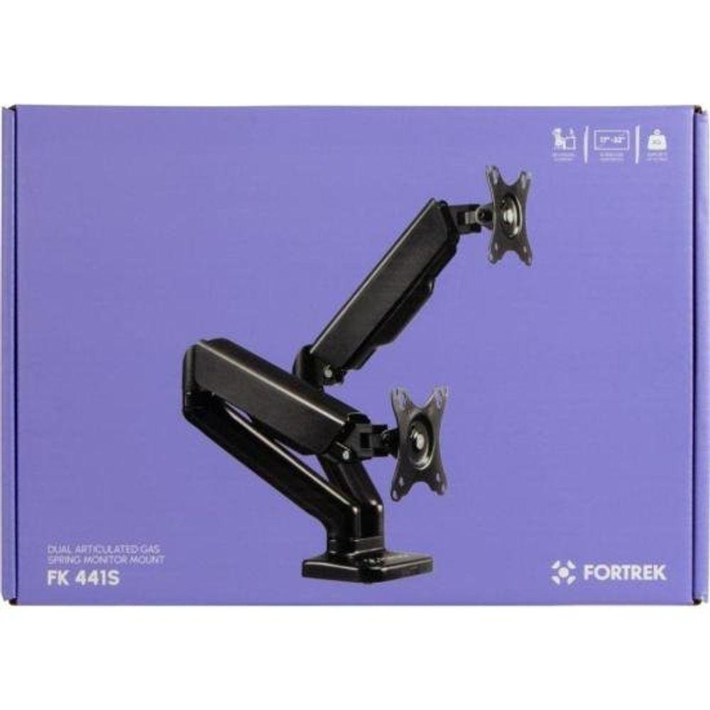 Suporte Articulado Para Dois Monitores com Pistão a Gás Fortrek FK 441S 17-32 - 7