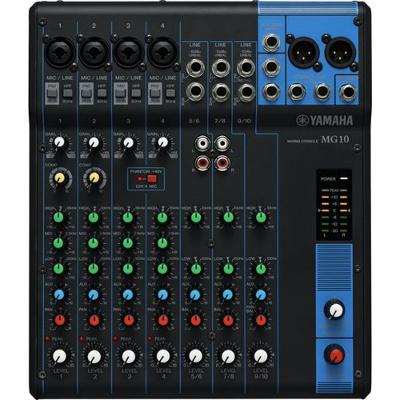 Mesa de Som Yamaha MG10 Analógica 10 Canais 110V Preta