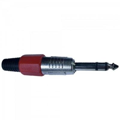 Plug P10 Stereo Plástico PGPZ0014 Vermelho Storm pacote Com 5