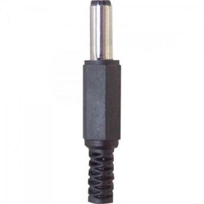 Plug P4 2,1 x 5,5 x 13mm Preto Genérico pacote Com 50