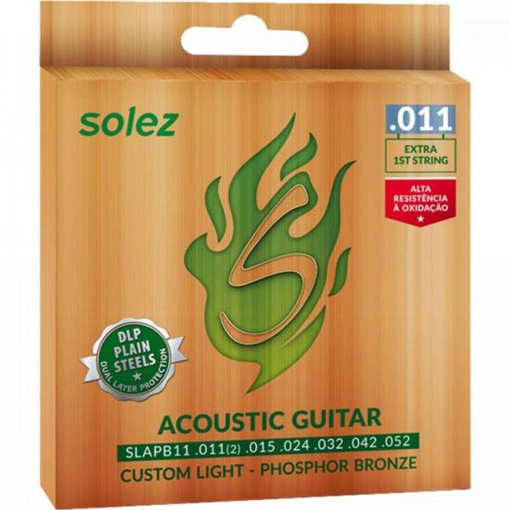 Encordoamento Violão Aço Soleza SLAPB11 011 Phosphor Bronze - 1