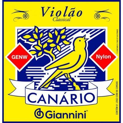 Encordoamento Para Violão Nylon Médio Série Canário Giannini GENW