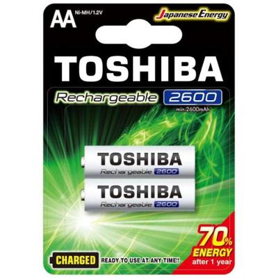 Pilha Recarregável AA 1,2v 2600mAh TNH6GAE (Com2 Pilhas) Toshiba