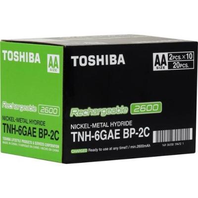 Pilha Recarregável AA 1,2v 2600mAh TNH6GAE (Com2 Pilhas) Toshiba