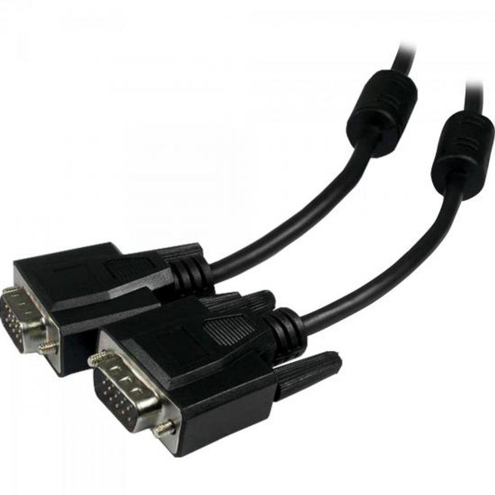 Cabo VGA HDB15M x HDB15M 15 MT Preto Com Filtro Storm - 1