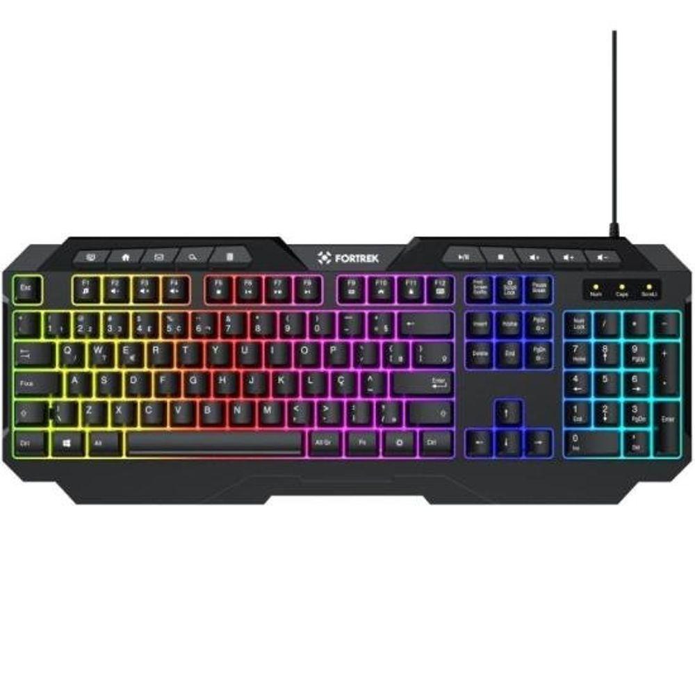 Teclado Gamer Multimidia Fortrek Shortcut Preto - 1